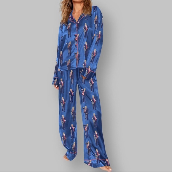Trump Dancing Long Sleeve and Pants Pajama Set - Picture 1 of 10